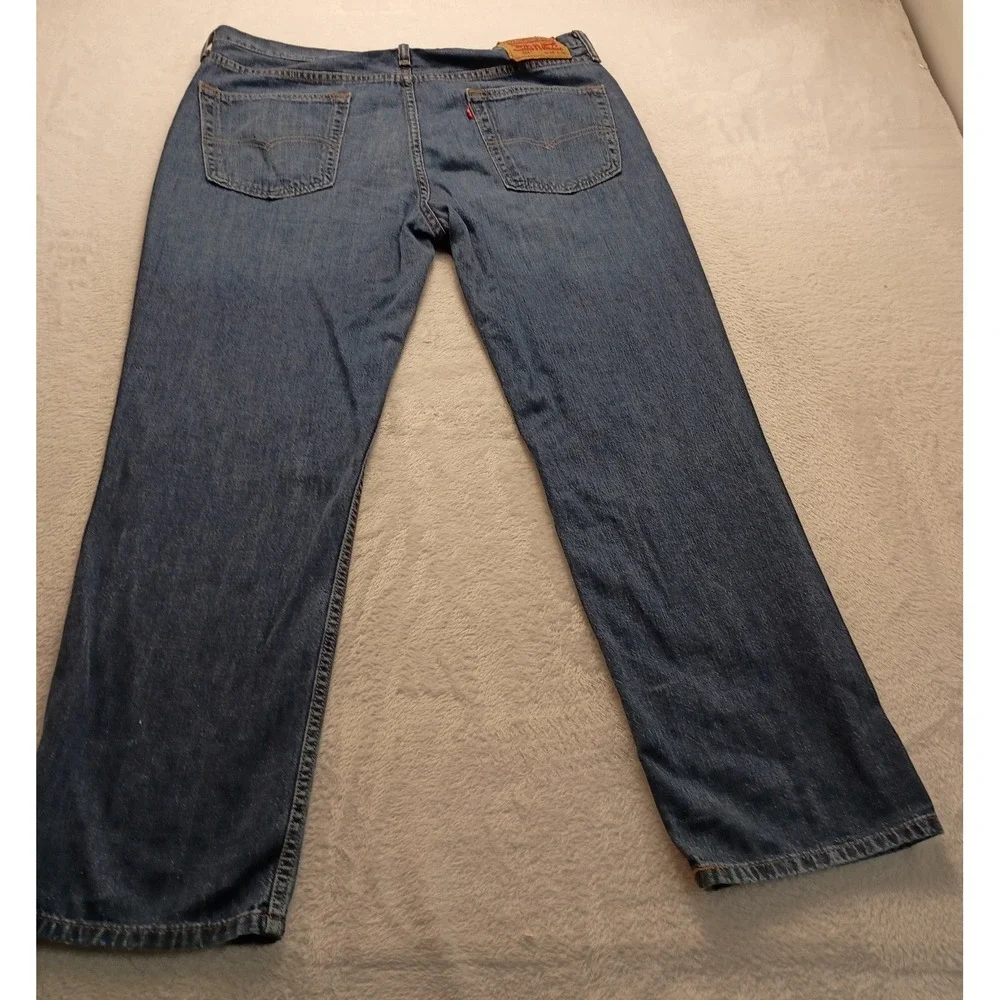 Levis 514 Straight Fit Men's Blue Denim Jeans 36x30 Medium Wash Casual Wear